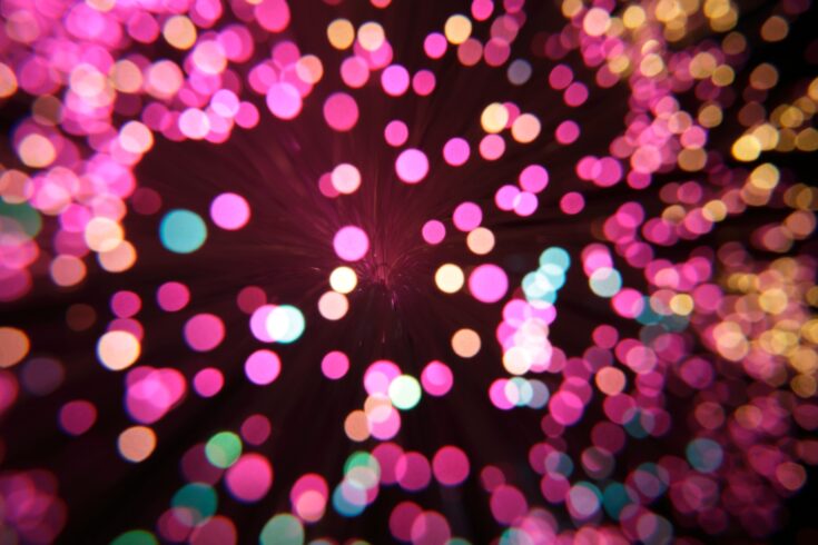 Pink fibre optics