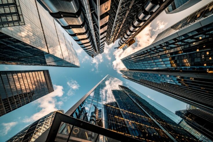 Skyscrapers from the ground