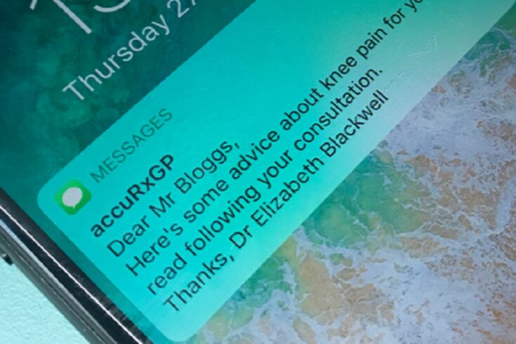 Text alerts for new, virtual GP consultations