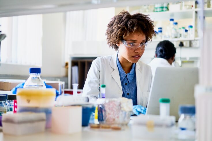 Researcher working in a laboratory