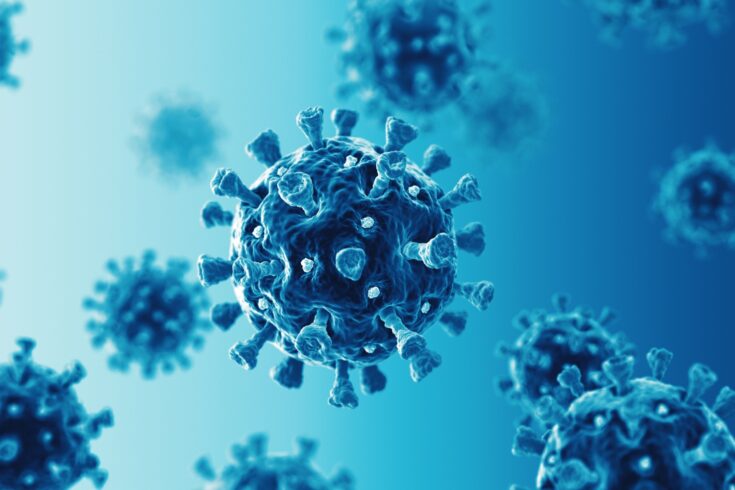 Coronavirus 3D render