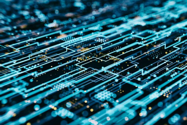 Abstract hologram data flow grid