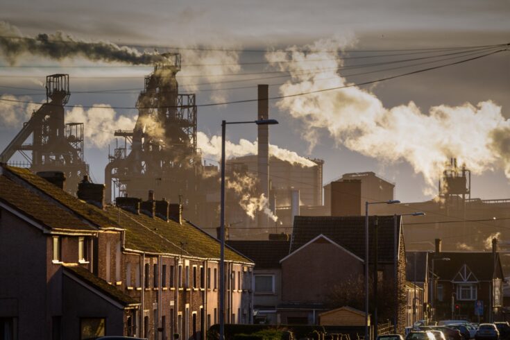 The houses of Port Talbot and the emissions of the TATA Steel works