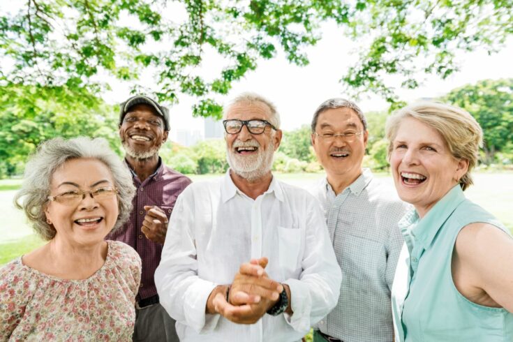 Group of senior retirement friends