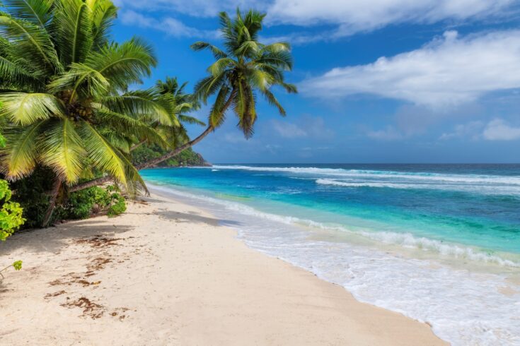 A tropical beach in South East Asia