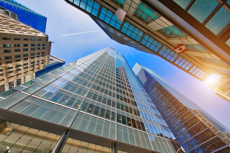 Toronto financial district skyline