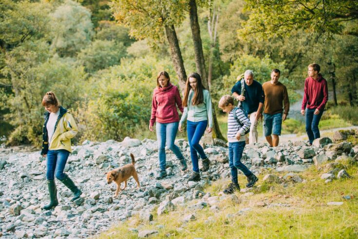 Three Generation Family Hiking through the Lake District