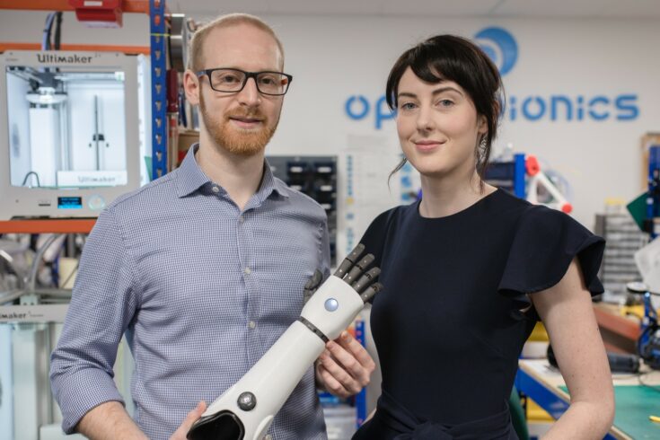 Joel Gibbard CEO and Samantha Payne COO of Open Bionics