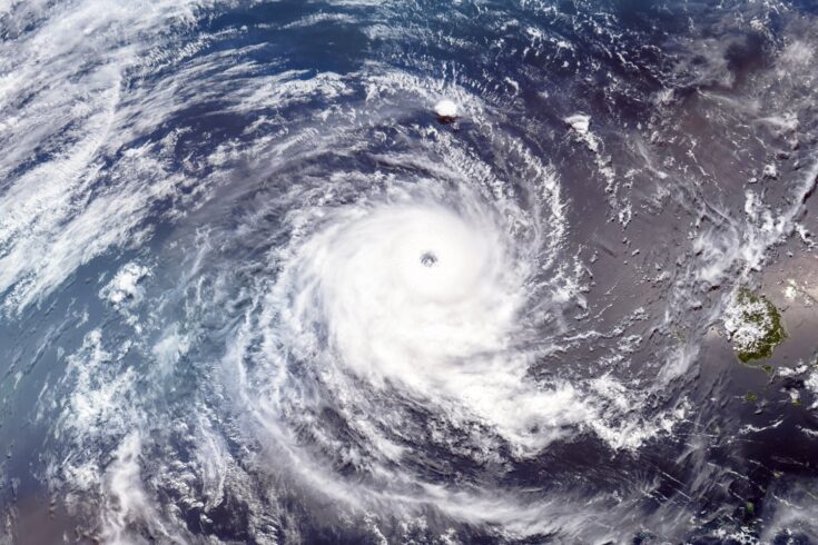 Satellite image of tropical cyclone Wilma