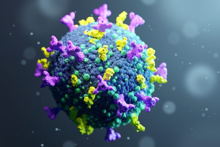 Mutating COVID-19 virus with changing protein spikes