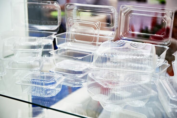 Plastic disposable food containers
