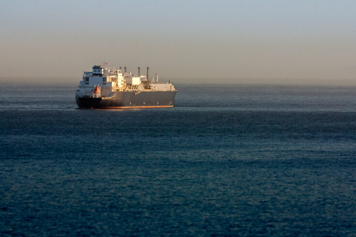 LNG tanker moored