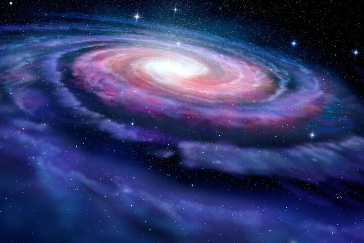 Spiral galaxy, an illustration of the Milky Way.