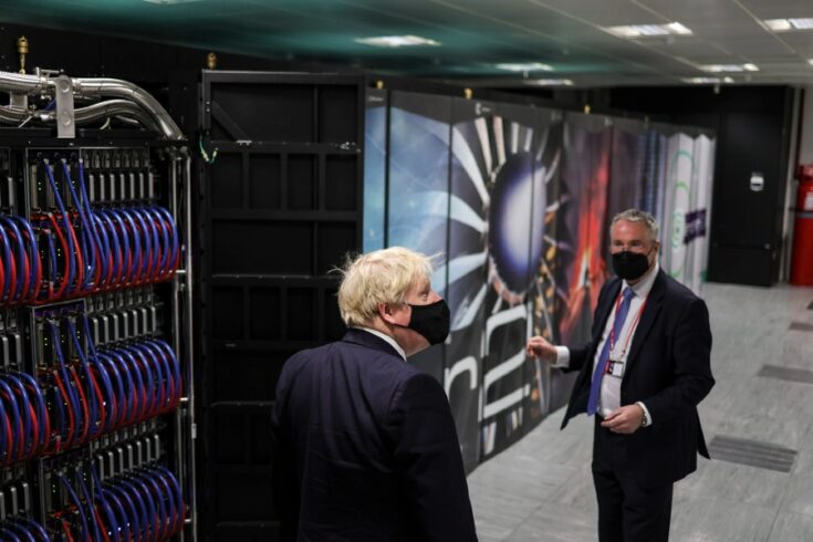 UK Prime Minister Boris Johnson visits ARCHER2