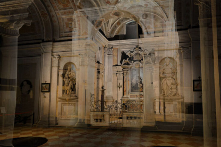 3D capture mesh optimisation of the Chapel of Saint Nicholas in the Church of San Benedetto al Po, Mantua, Italy created by ScanLAB projects, commissioned by The National Gallery.