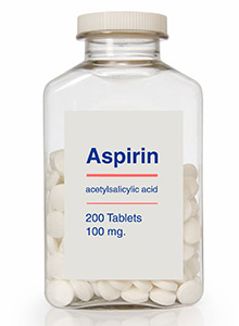 Bottle of aspirin