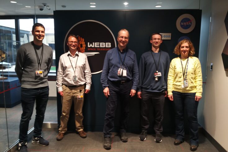 The STFC team outside the Mission Operations Centre (MOC) in Baltimore