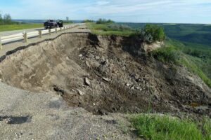 Landslide at Peace River, Canada