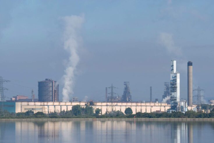 A image of Port Talbot, Wales, shot from the M4 Motorway early one summer morning.