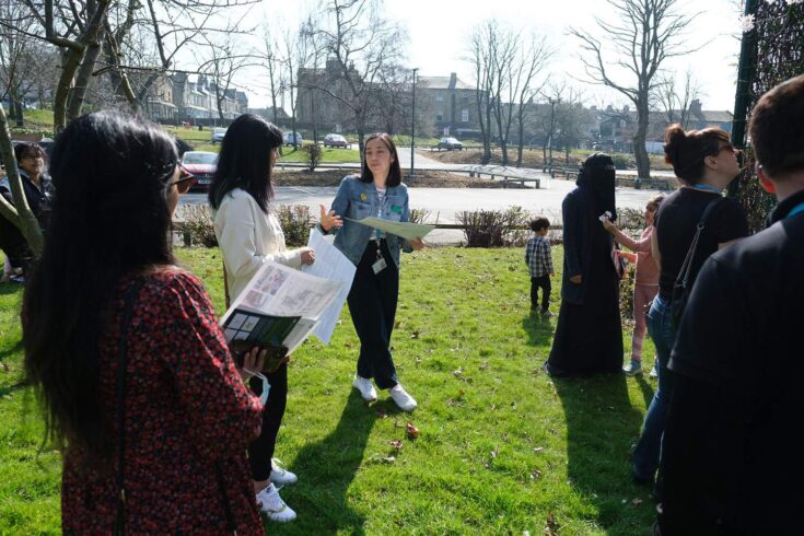 University of Bradford's Being Human Festival - image of participants in park.