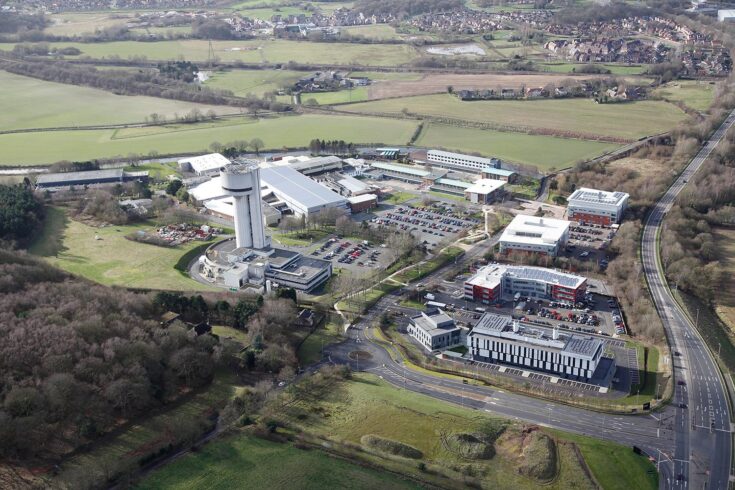 Aerial image of Sci-Tech Daresbury Laboratory
