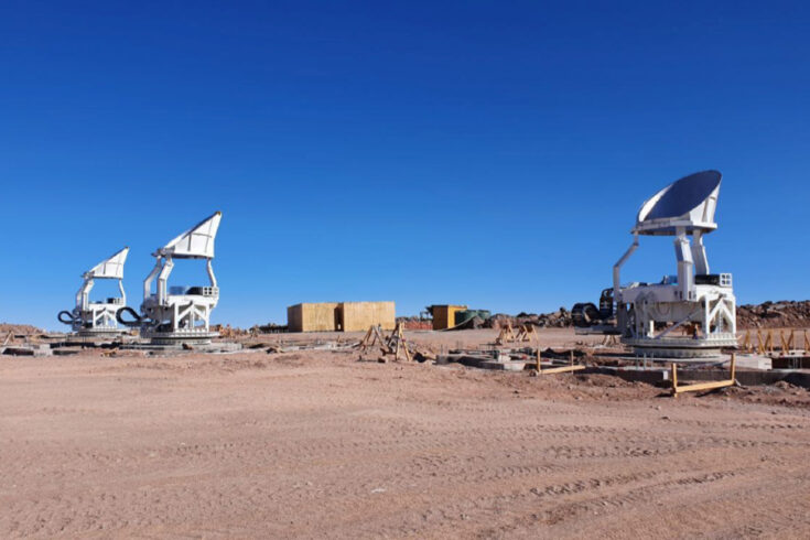 The 3 small aperture telescope platforms following their recent installation (May 2022) at the site in Chile