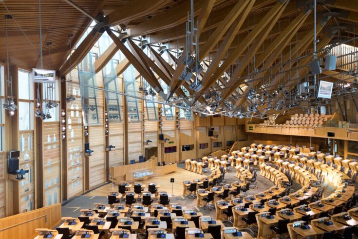 Interior of the Scottish Parliament