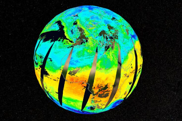 Image of CO2 levels across the Earth November 2022