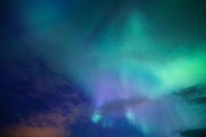 Northern lights (Aurora Borealis) seen in Iceland.