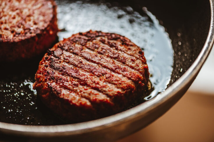 Roasted Vegan Burger Patties made out of pea protein