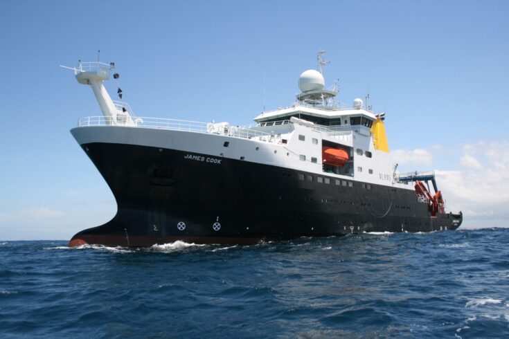 RRS James Cook at sea