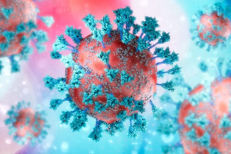 Coronavirus 3D rendering