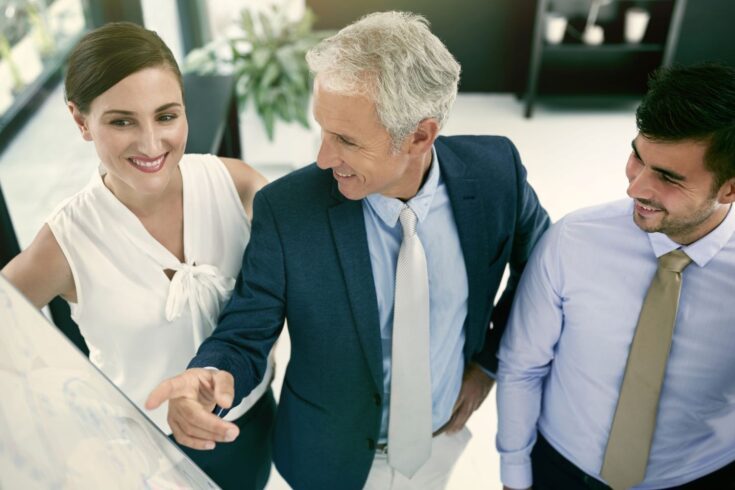 Group of business people in a presentation