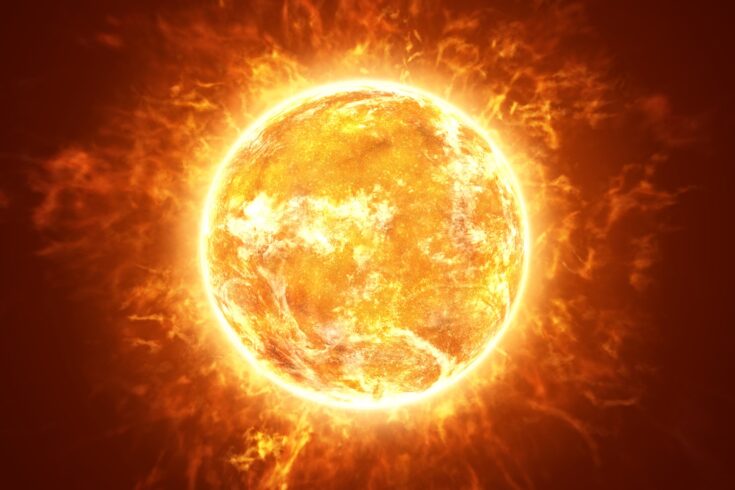 Hot fiery Sun