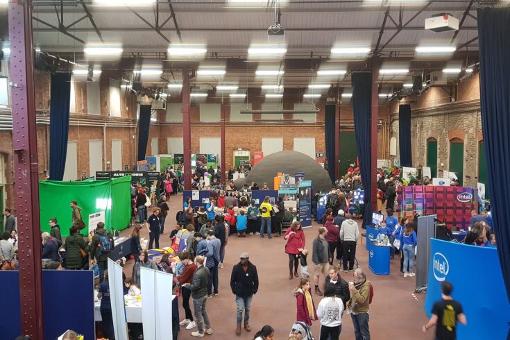 Swindon Festival of Tomorrow February 2020: exhibition hall in STEAM Museum of the Great Western Railway.