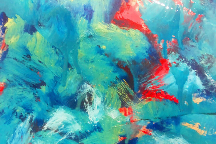 Abstract colourful painting.