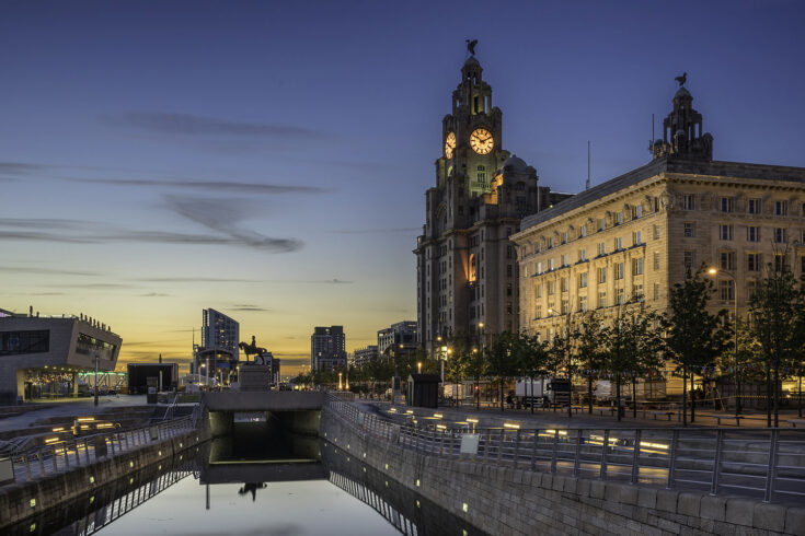 The Three Graces comprise the Liver Building, the Cunard and Port Authority.