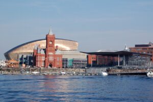 View of Cardiff Bay and the Welsh Assembly