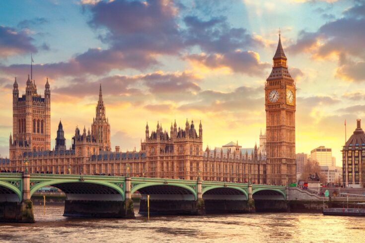 The Big Ben in London and the Houses of Parliament