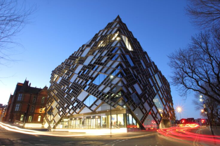 The University of Sheffield Diamond building in the centre of Sheffield.