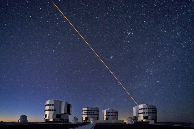 The European Southern Observatory Very Large Telescope during observations