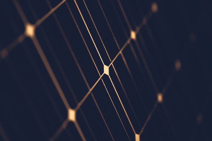 Close up of solar panel