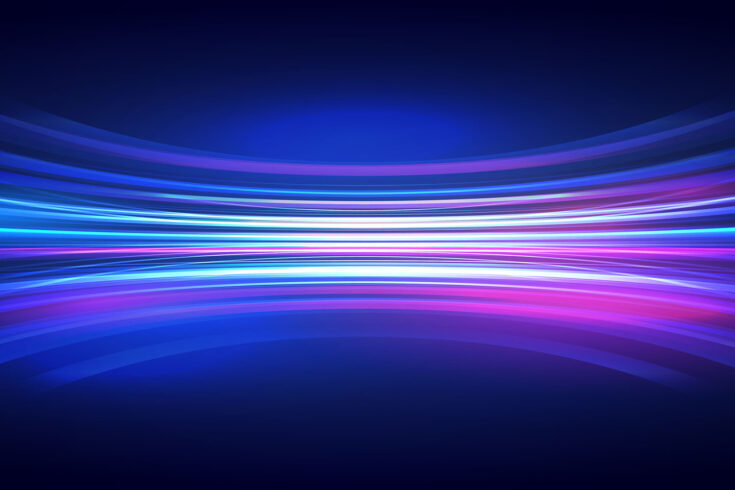 Abstract blue and violett motion speedlines.