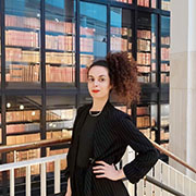 A head shot of Léllé Demertzi, Programme Coordinator in Data Science for Science and Humanities, The Alan Turing Institute.