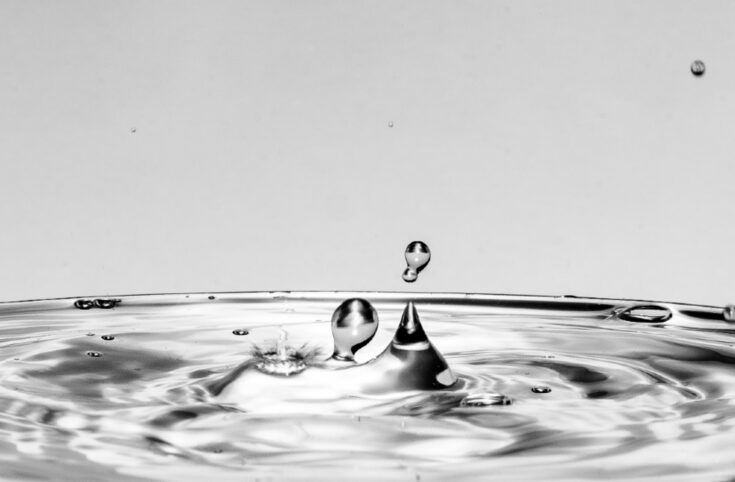 A body of water with movement on the surface.