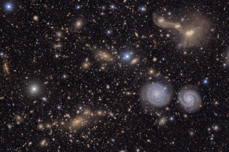 Space image from the Vera C Rubin Observatory showing Rubin Virgo cluster 2