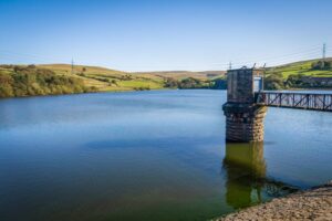 Reservoir in the Piethorne Valley near Ogden in the South Pennines.