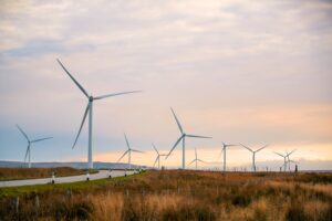 Wind turbines in the Scottish Highlands