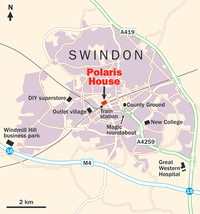 Polaris House map - Swindon office