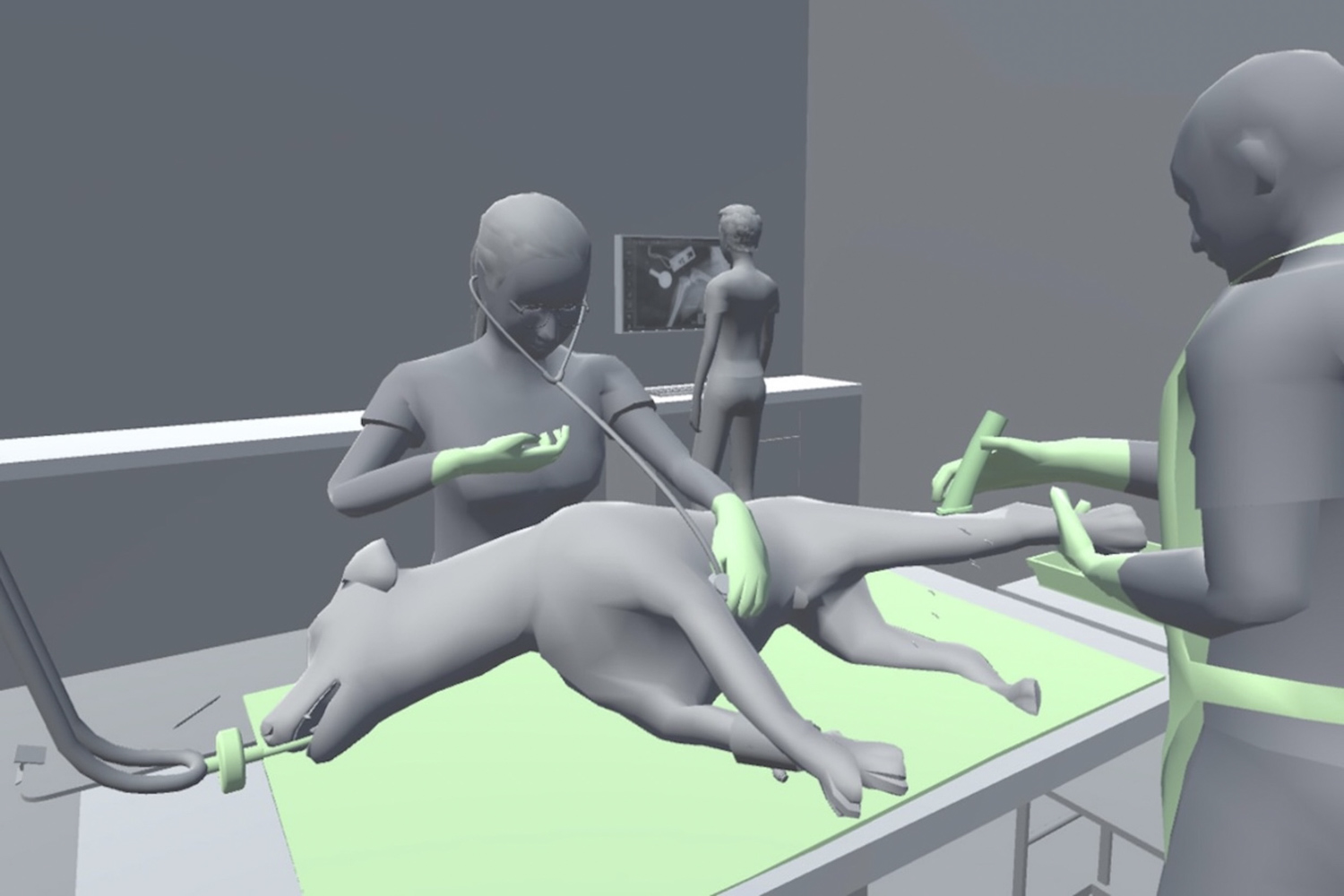 An image from the tool showing: Digital layer 3: Showing the positive mitigating effects of properly observed infection prevention and control measures.